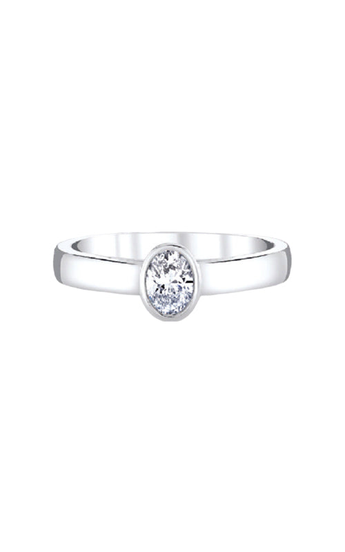 Albert's Sterling Silver .33ctw Oval Lab Grown Diamond Promise Ring RM12880-SSLG-7
