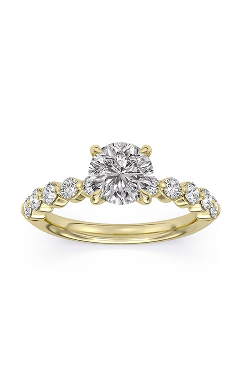 Centurion 14k Yellow Gold 100 Facets 1.51ct E VVS2 Center and .66ctw Round Lab Grown Diamond Hidden Halo Engagement Ring RG067463-RD-H1.5C-YLG14-7