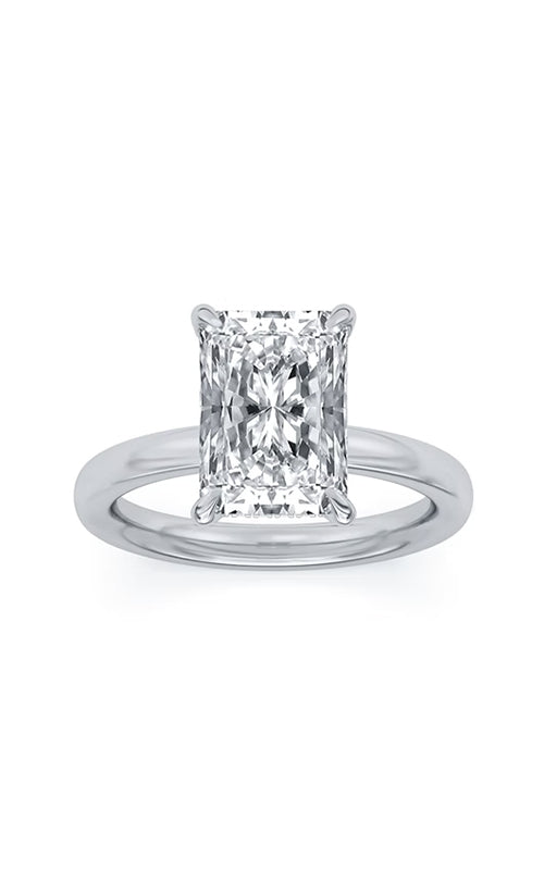 Centurion 14k White Gold 100 Facets 3.01ct F VS1 Radiant Center and .11ctw Round Lab Grown Diamond Hidden Halo Engagement Ring RG061441-RA-H3C-WLG14-7