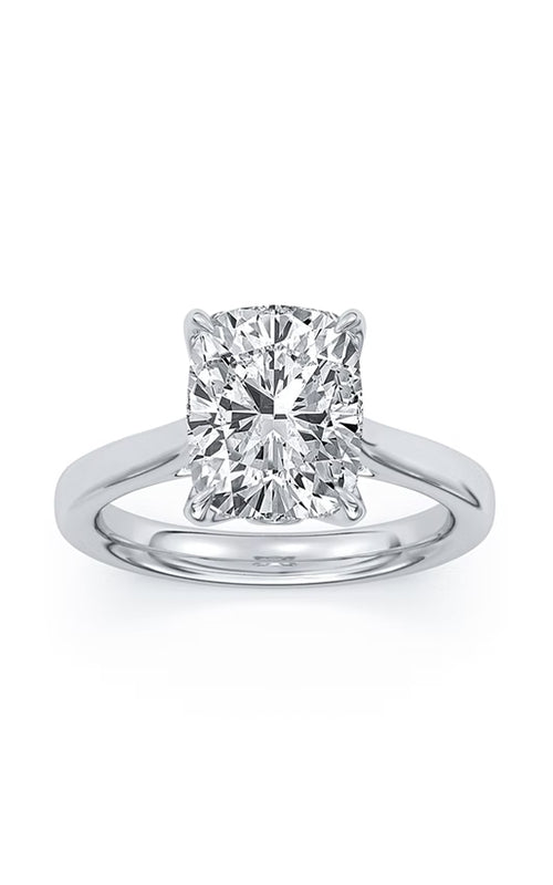 Centurion 14k White Gold 100 Facets 3.02ct F VS2 Elongated Cushion Lab Grown Diamond Solitaire Engagement Ring RG071151-ECU-H3C-WLG14-7