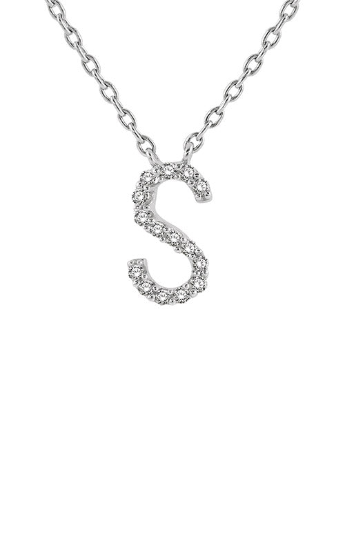 Albert's 10k White Gold .05ctw Diamond S Necklace LJ212599TSPDWG-S