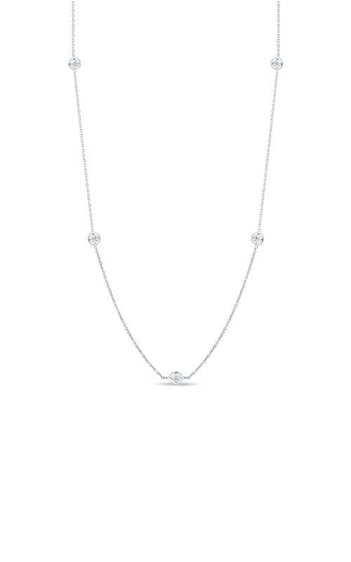 Roberto Coin 18k White Gold .35ctw 7 Stone Diamond Necklace 001347AWCH