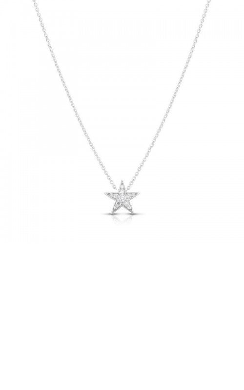 Roberto Coin 18k White Gold Diamond Star Pendant 001634AWCHXJ