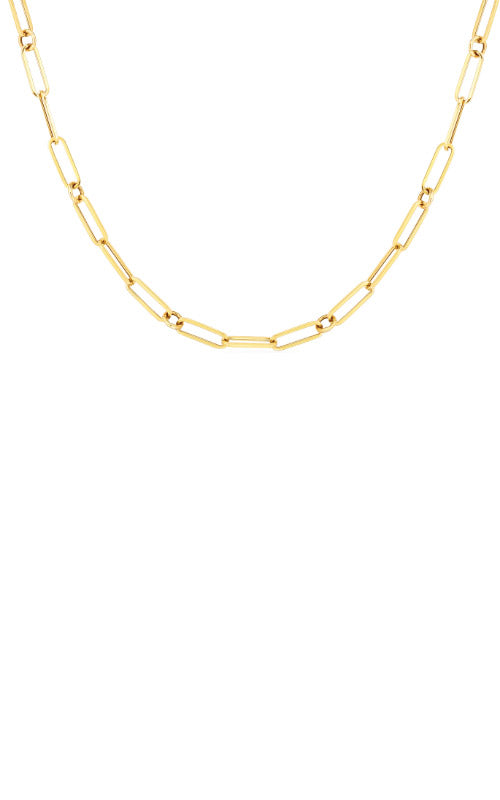 Roberto Coin 18k Yellow Gold 17 Inch Paperclip Chain 5310167AY170