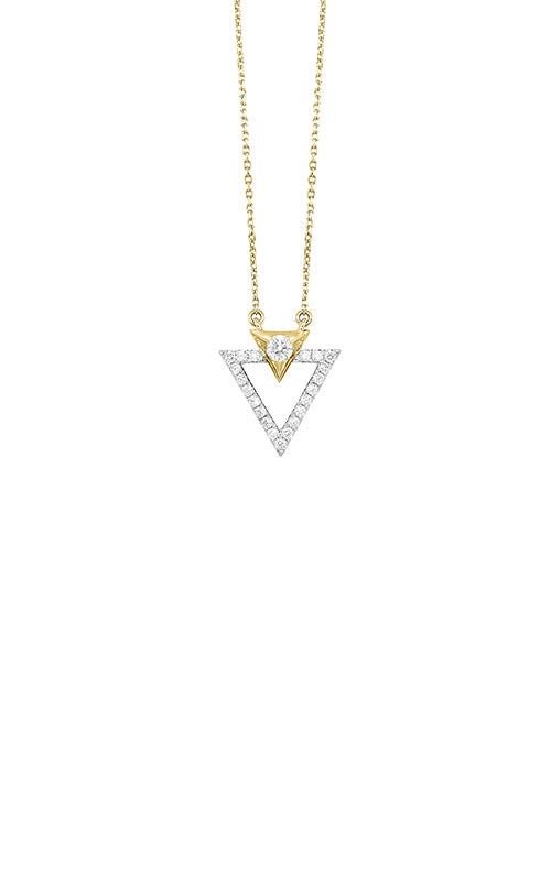 Albert's 14k White and Yellow Gold 1/4ctw Diamond Necklace PD10693-4WYC