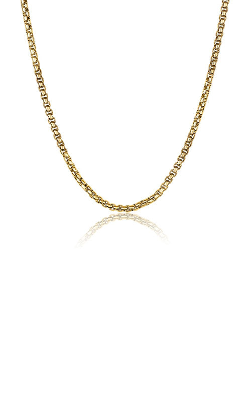 Italgem Steel 2.5mm 20 Inch Goldtone Round Box Chain SYN16-20
