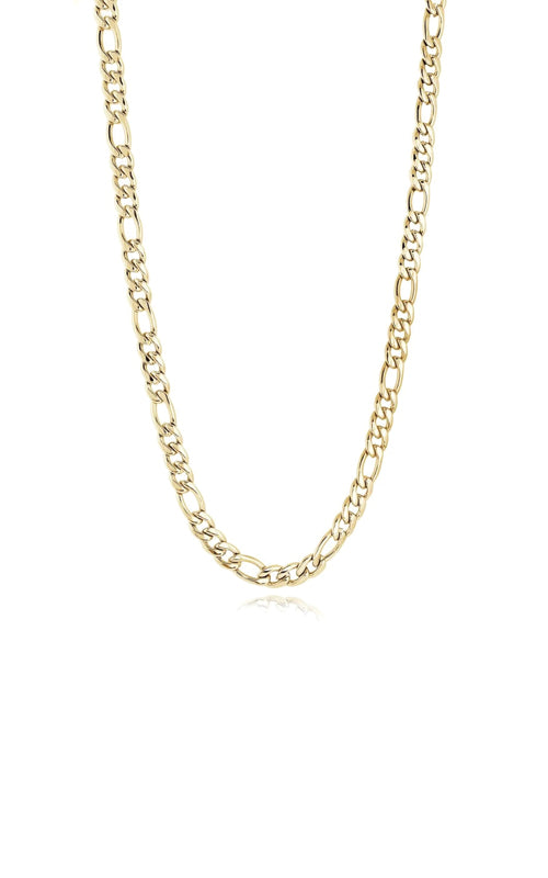 Italgem Stainless Steel Gold Plated 4.5mm 22" Figaro Chain SYN31-22