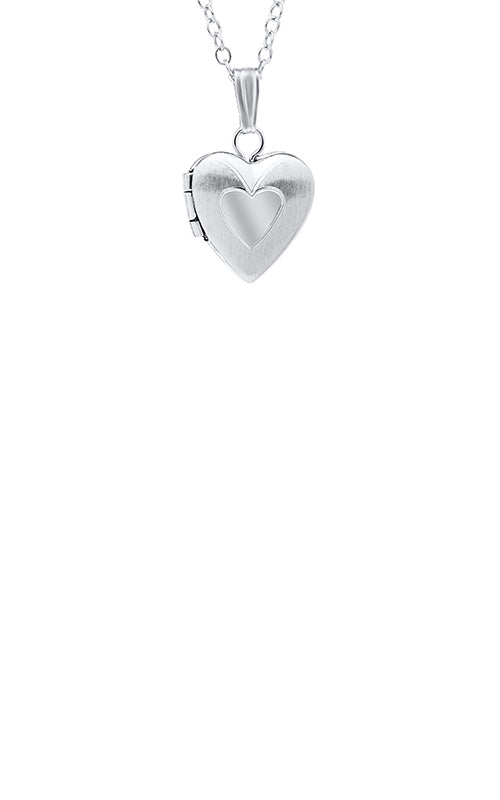 Albert's Kids Sterling Silver 10x16mm Heart Locket on 15" Chain M 211