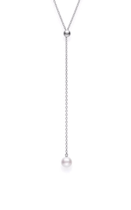 Mikimoto 18k White Gold 20 Inch 7.5mm Akoya A+ Cultured Pearl Necklace MPQ10102AXXW