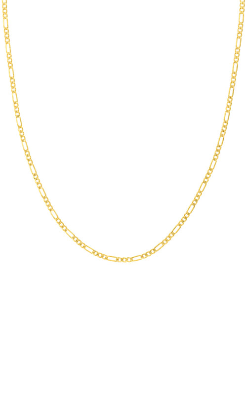 Albert's 14k Yellow Gold 16" 2.35mm Concave Figaro Chain MZ000874-14Y_16