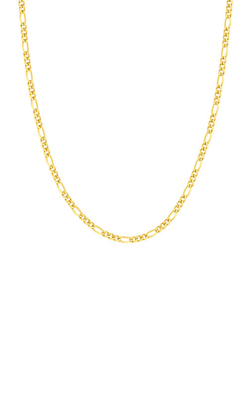 Albert's 14k Yellow Gold 22 Inch 3.20mm Concave Figaro Chain MZ000878