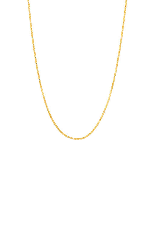 Albert's 14k Yellow Gold 16 Inch 1.05mm Diamond Cut Wheat Chain MZ002067-14Y