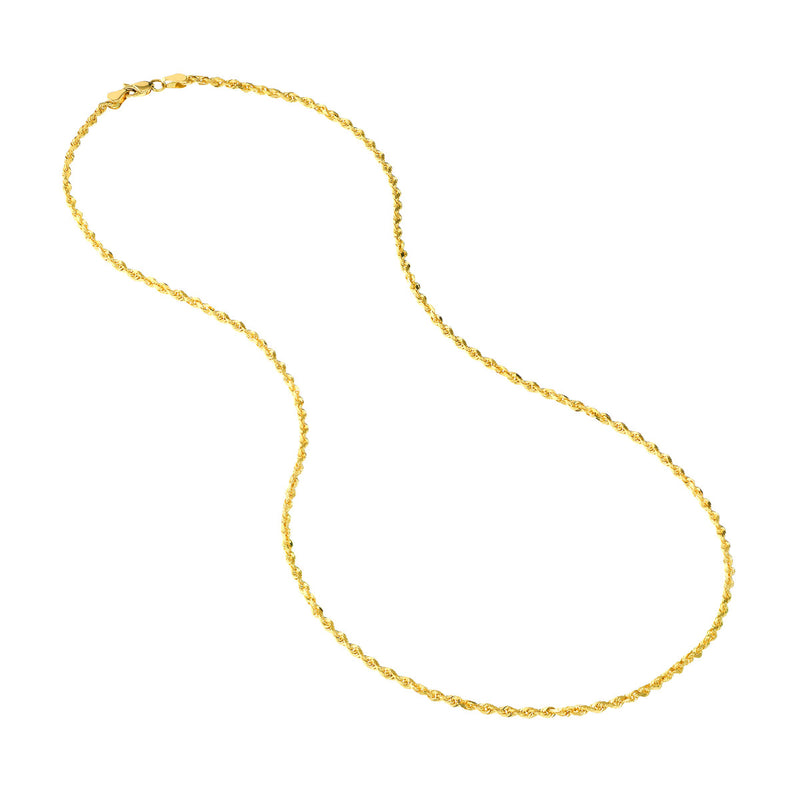 Albert's 14k Yellow Gold 22" 2.15MM Diamond Cut Rope Chain TM001588-14Y_22