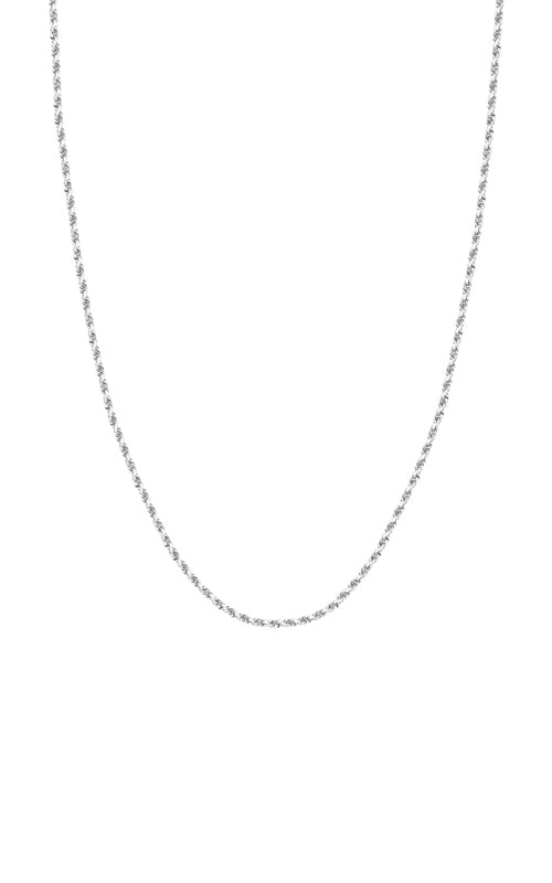 Albert's 14k White Gold 22" 2.30mm Diamond Cut Rope Chain TM001589-14B_22