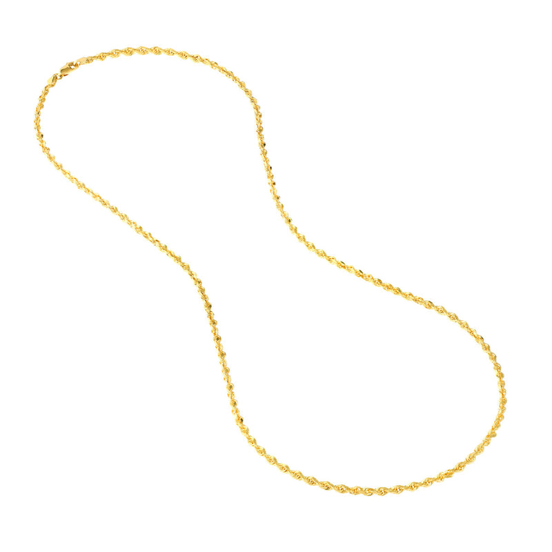 Albert's 14k Yellow Gold 22" 3.00MM Diamond Cut Rope Chain TM001591-14Y_22