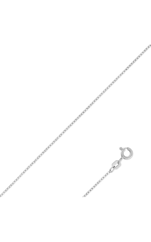 Albert's Chains Sterling Silver 20" .9mm Diamond Cut Cable Chain Q-5430-20