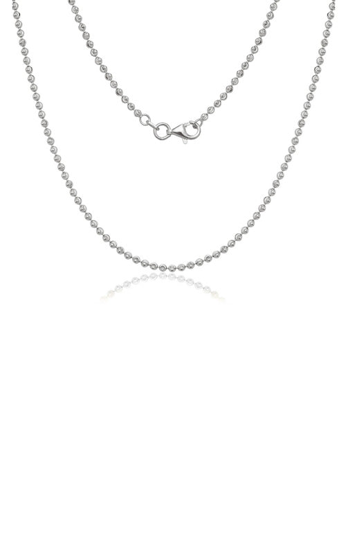 Albert's Sterling Silver Diamond Cut Moon Bead Chain Q-5463-24