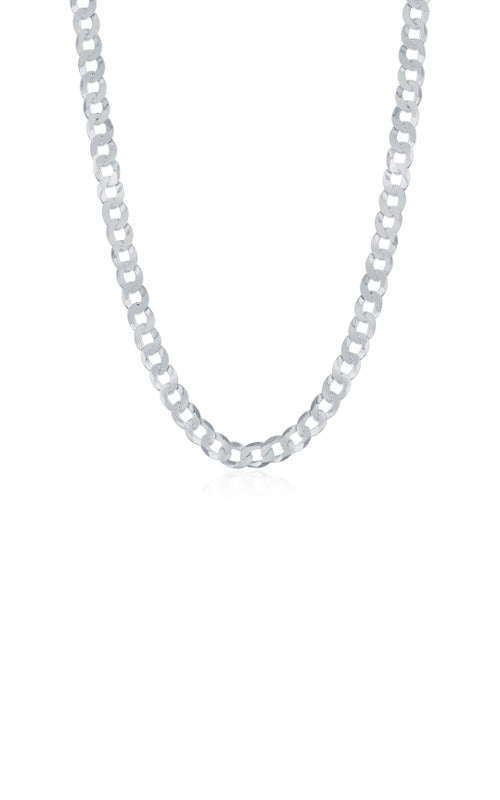 Albert's Sterling Silver 24" 3.45mm Cuban Chain Q-5489-24
