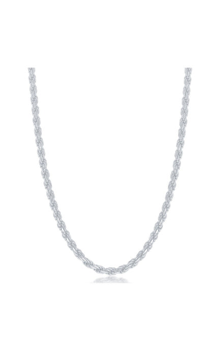 Albert`s Sterling Silver 22 In 3mm Rope Chain