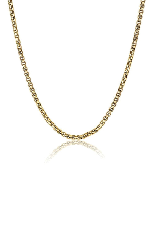 Italgem Stainless Steel Gold Tone 24 Inch 2.5mm Box Chain SYN16-24"
