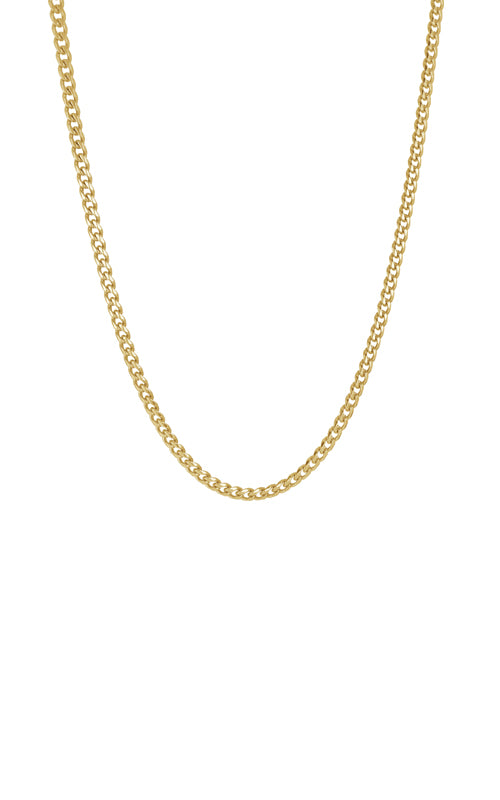 Italgem Stainless Steel Gold Plated 18 Inch 3.3mm Curb Chain SYN22-18"