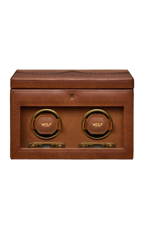 Wolf Brogue Double Winder With Storage in Burnished Brown