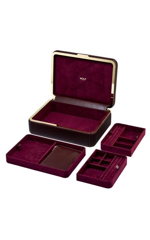 Wolf Bella Medium Jewelry Box in Bordeaux 781026