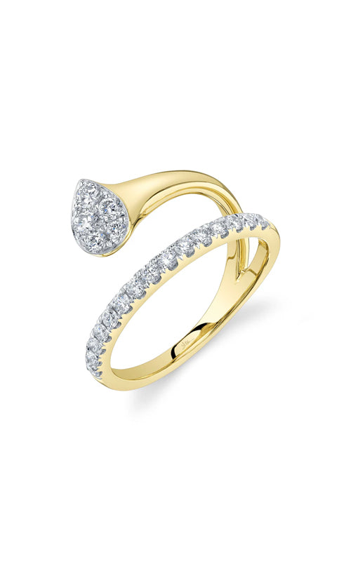 Shy Creation 14k Yellow Gold .52ctw Bypass Diamond Band SC22009823RDV2