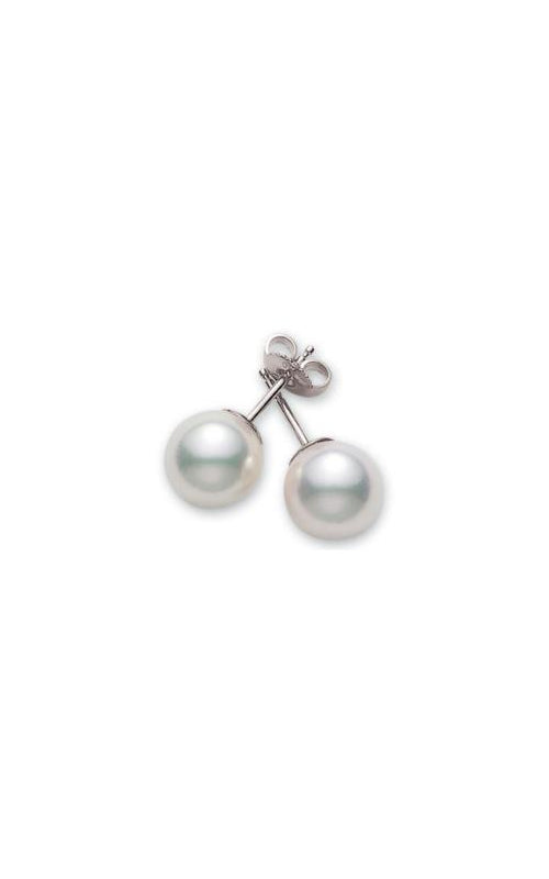 Mikimoto 18k White Gold 6-6.5mm AA Pearl Stud Earrings PES 603 W