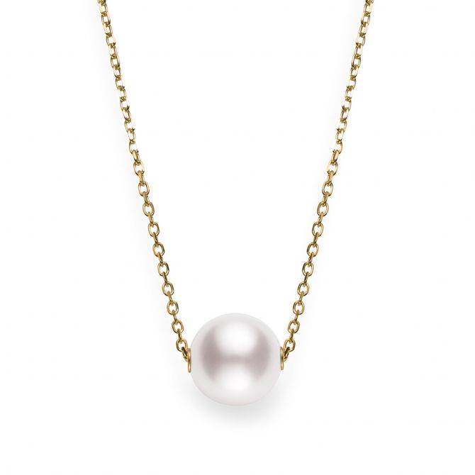 Mikimoto 18k Yellow Gold 18" Akoya 8mm A+ Necklace MPQ10042AXXK