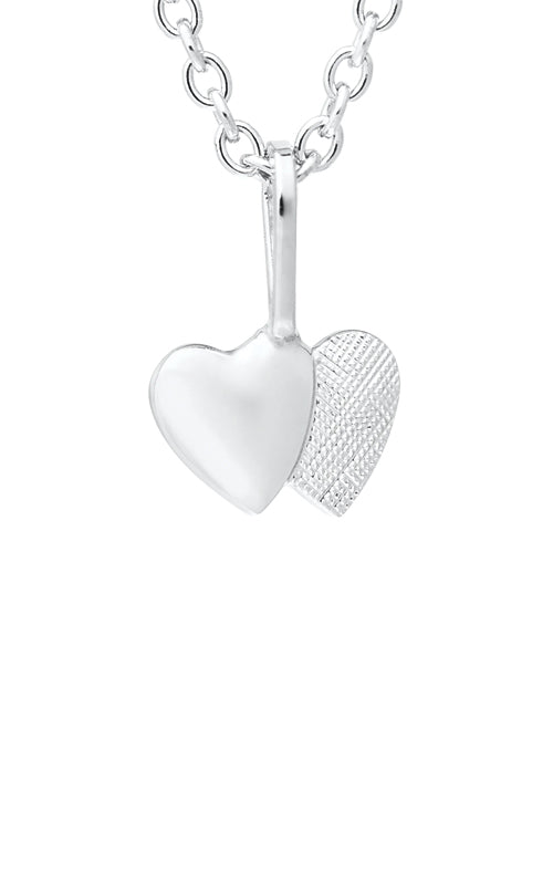 Albert's Kids Sterling Silver Double Heart Necklace with 13" Chain P 215