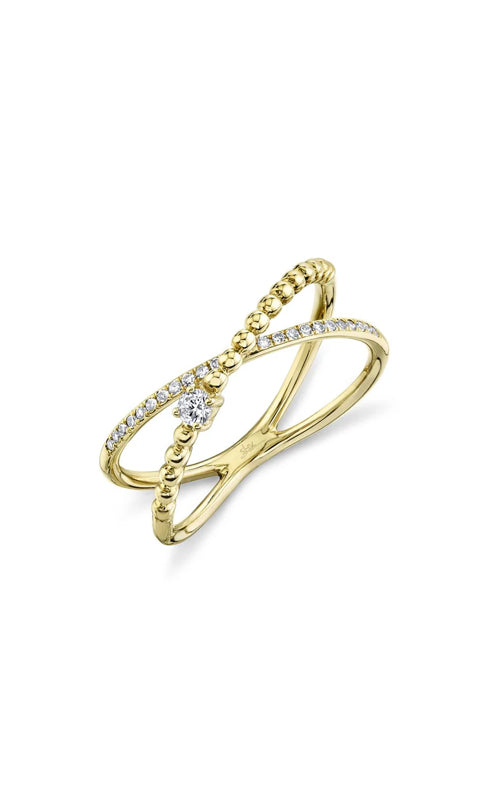 Shy Creation Cocktail Ring 14K Yellow Gold Diamond Ring