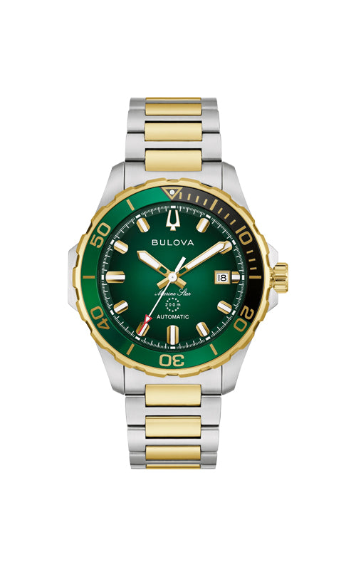 Bulova Men's Marine Star Series B Two Tone Automatic Watch 98B467