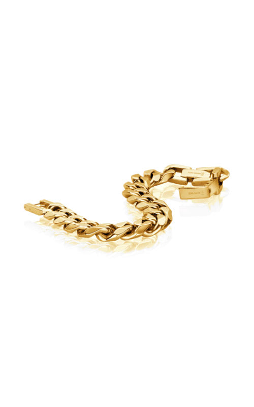 Italgem Stainless Steel 16mm Gold Tone Curb Bracelet SMB173