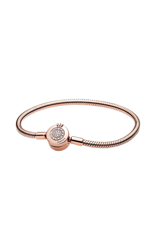 Pandora Moments Sparkling Crown O Snake Chain Bracelet 589046C01-16