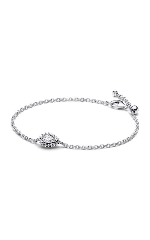 Pandora Sparkling Pear Halo Chain Bracelet 593001C01-16