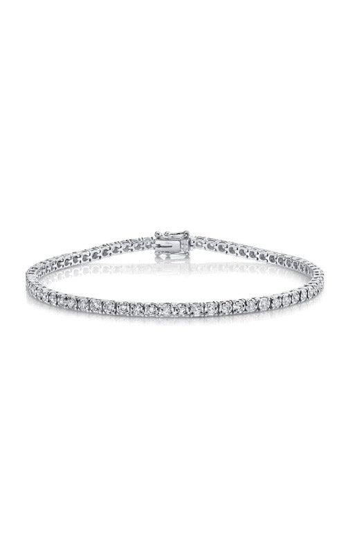 Shy Creation Tennis 14K White Gold Diamond Bracelet