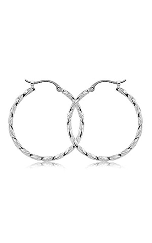 Albert's Hoop 14K White Gold Earring