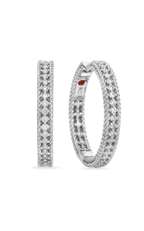 Roberto Hoop 18K White Gold Earring
