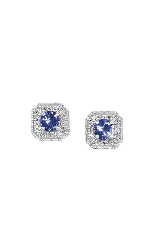 Albert's 10k White Gold .85ctw Alexandrite and Diamond Stud Earrings ER10669-1WSCSYAL