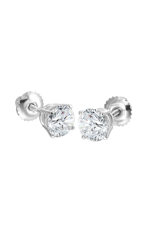 Albert's Stud 14K White Gold Diamond Earring