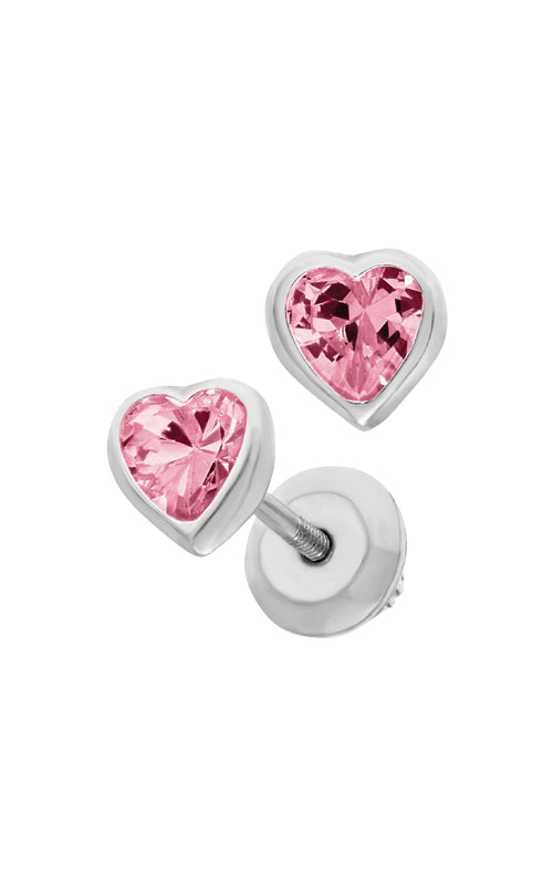 Albert's Kids Sterling Silver 5mm October CZ Safety Back Stud Earrings ES43310