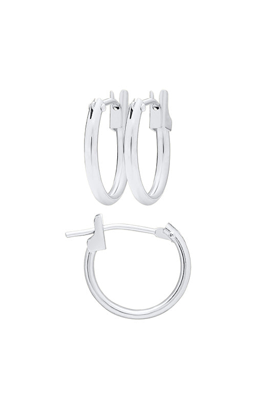 Albert's Kids Sterling Silver 12mm Hoop Earrings HS982