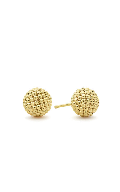 Lagos 18k Yellow Caviar Gold Beaded Stud Earrings 01-11008-00