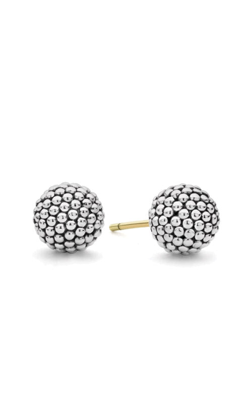 LAGOS Sterling Silver and 14k Gold Beaded Stud Earrings 01-80758-10