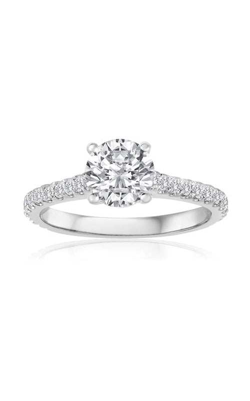 Albert's 14k White Gold 1ctw Diamond Pave Semi Mount Engagement Ring 62232D-4W-1-LS