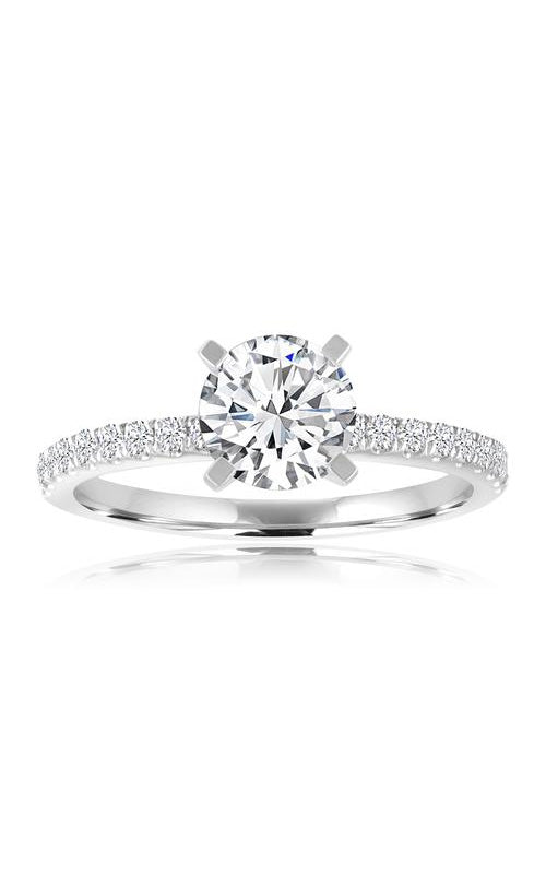 Albert's 14k White Gold 3/4ctw Diamond Pave-Set Semi-Mount 66156D-4Y