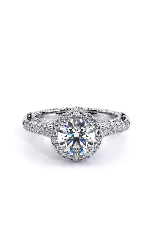 Verragio Venetian 18k White Gold .54ctw Round Semi Mount Engagement Ring AFN-5061R