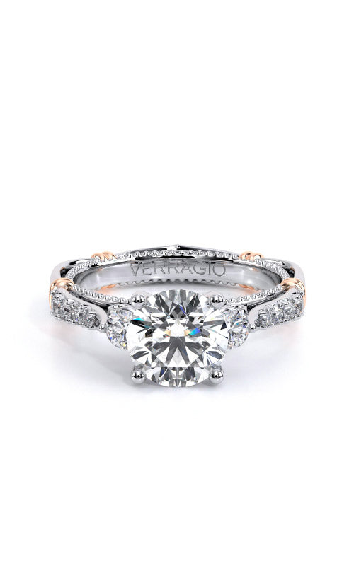 Verragio Semi Mount Round, Cushion 14K White Gold Engagement Ring