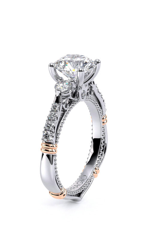 Verragio Semi Mount Round, Cushion 14K White Gold Engagement Ring